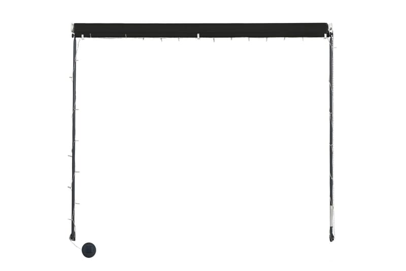 Markis med LED 150x150 cm antracit - Grå - Utemöbler - Solskydd - Markiser - Fönstermarkis