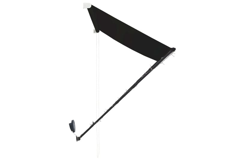 Markis med LED 150x150 cm antracit - Grå - Utemöbler - Solskydd - Markiser - Fönstermarkis