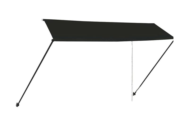 Markis med LED 350x150 cm antracit - Grå - Utemöbler - Solskydd - Markiser - Fönstermarkis
