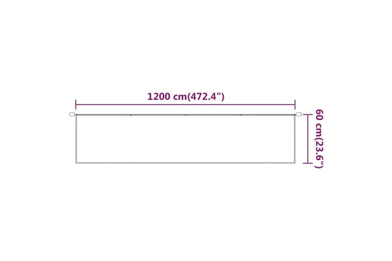 Markis vertikal beige 60x1200 cm oxfordtyg - Beige - Utemöbler - Solskydd - Markiser - Fönstermarkis