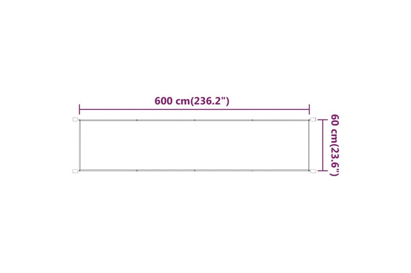Markis vertikal beige 60x600 cm oxfordtyg - Beige - Utemöbler - Solskydd - Markiser - Fönstermarkis