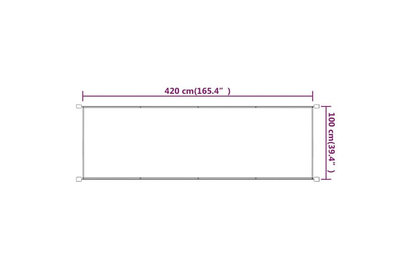 Markis vertikal blå 100x420 cm oxfordtyg - Blå - Utemöbler - Solskydd - Markiser - Fönstermarkis