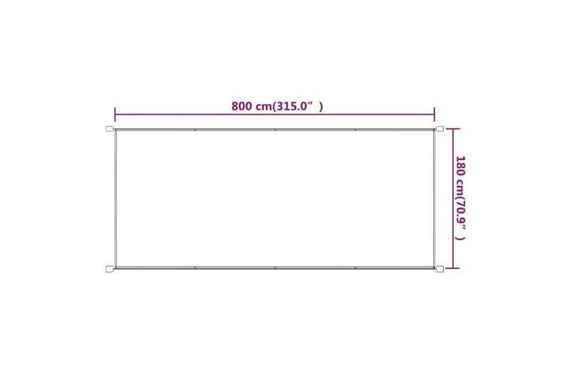 Markis vertikal blå 180x800 cm oxfordtyg - Blå - Utemöbler - Solskydd - Markiser - Fönstermarkis