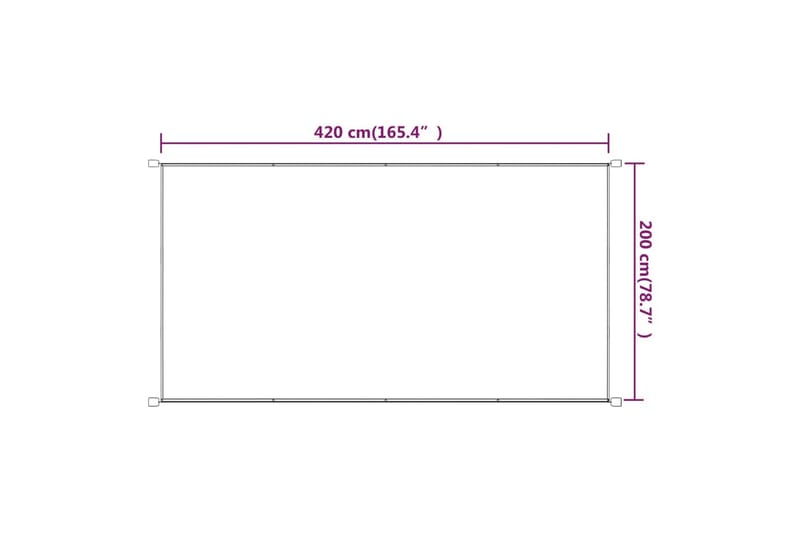 Markis vertikal blå 200x420 cm oxfordtyg - Blå - Utemöbler - Solskydd - Markiser - Fönstermarkis