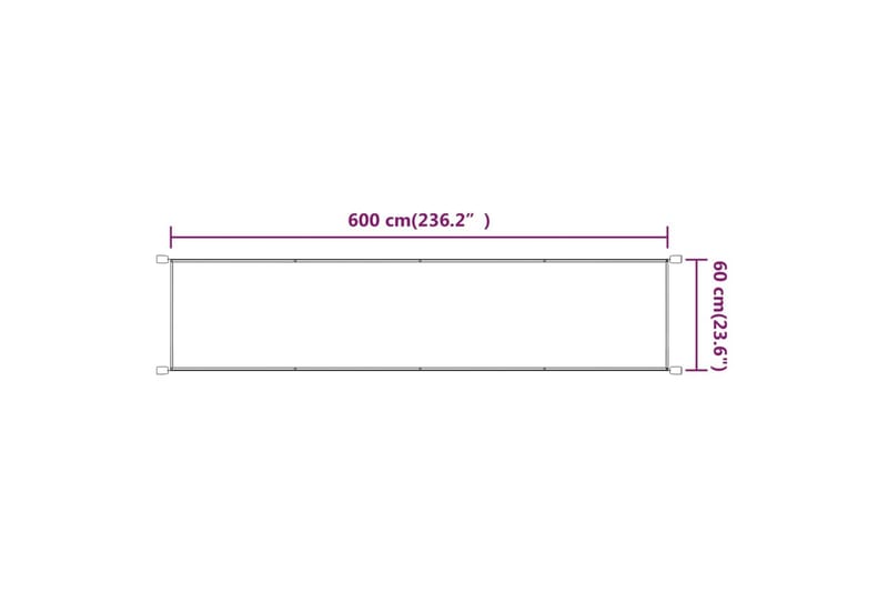 Markis vertikal blå 60x600 cm oxfordtyg - Blå - Utemöbler - Solskydd - Markiser - Fönstermarkis