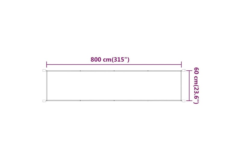 Markis vertikal ljusgrön 60x800 cm oxfordtyg - Grön - Utemöbler - Solskydd - Markiser - Fönstermarkis