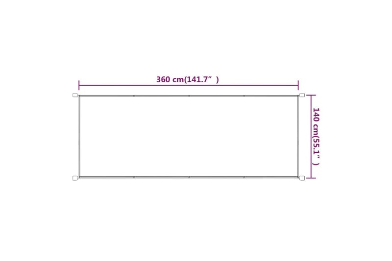 Markis vertikal taupe 140x360 cm oxfordtyg - Taupe - Utemöbler - Solskydd - Markiser - Fönstermarkis