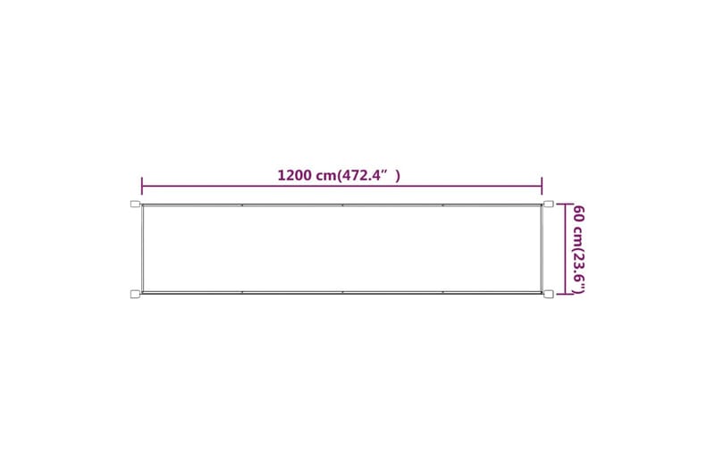 Markis vertikal taupe 60x1200 cm oxfordtyg - Taupe - Utemöbler - Solskydd - Markiser - Fönstermarkis