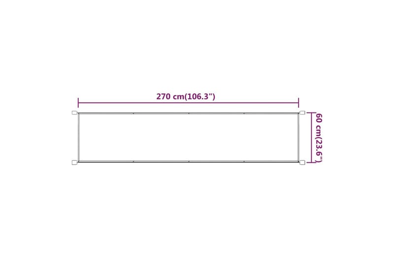 Markis vertikal taupe 60x270 cm oxfordtyg - Taupe - Utemöbler - Solskydd - Markiser - Fönstermarkis