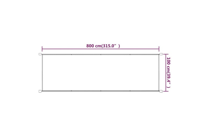 Markis vertikal terrakotta 100x800 cm oxfordtyg - Röd - Fönstermarkis - Markiser