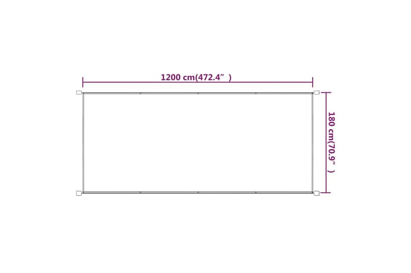 Markis vertikal terrakotta 180x1200 cm oxfordtyg - Röd - Fönstermarkis - Markiser