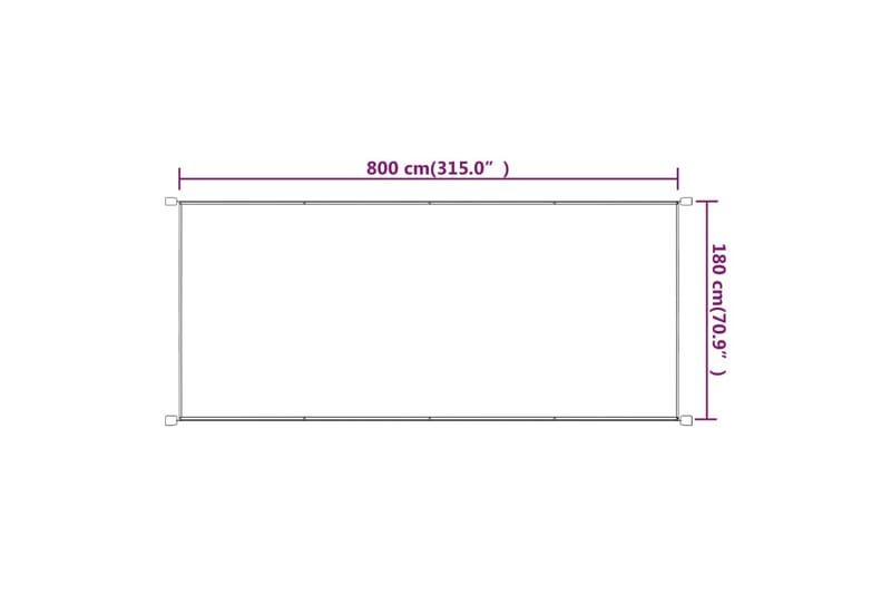 Markis vertikal terrakotta 180x800 cm oxfordtyg - Röd - Fönstermarkis - Markiser