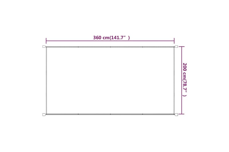 Markis vertikal terrakotta 200x360 cm oxfordtyg - Röd - Utemöbler - Solskydd - Markiser - Fönstermarkis
