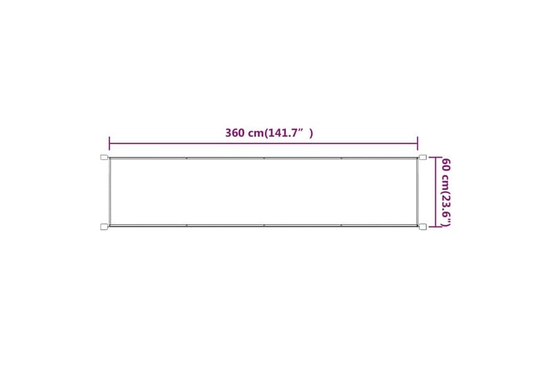 Markis vertikal terrakotta 60x360 cm oxfordtyg - Röd - Fönstermarkis - Markiser