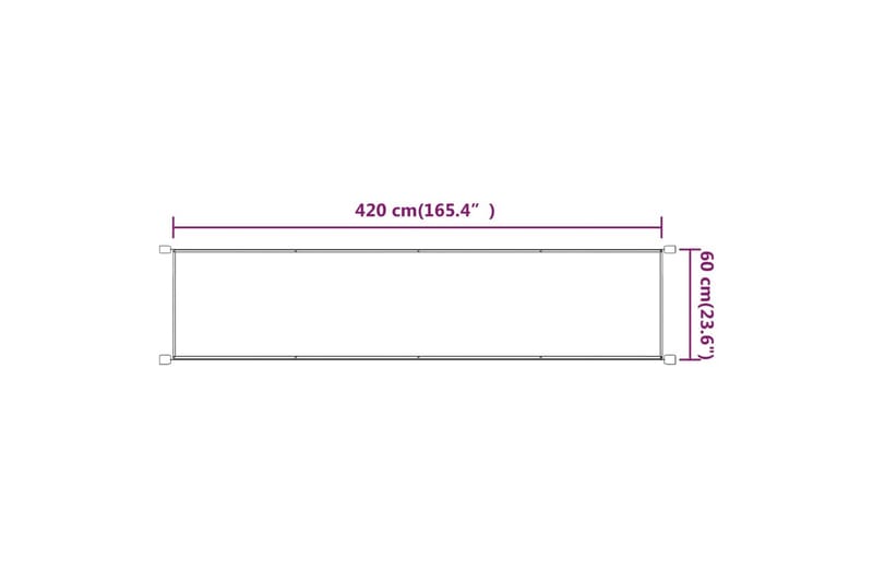 Markis vertikal terrakotta 60x420 cm oxfordtyg - Röd - Utemöbler - Solskydd - Markiser - Fönstermarkis