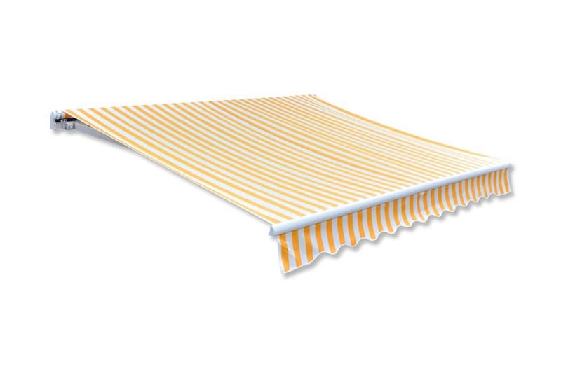 Markisduk orange & vit 350x250 cm - Orange - Utemöbler - Solskydd - Markiser
