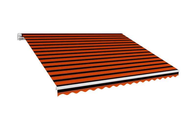 Markisduk orange och brun 450x300 cm - Flerfärgad - Utemöbler - Solskydd - Markiser