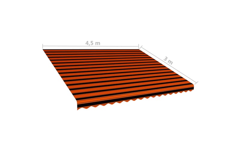 Markisduk orange och brun 450x300 cm - Flerfärgad - Utemöbler - Solskydd - Markiser