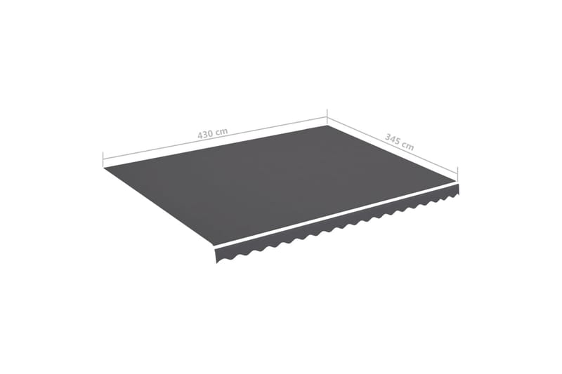 Markisväv antracit 4,5x3,5 m - Grå - Utemöbler - Solskydd - Markiser - Markistillbehör - Markisväv & markistyg