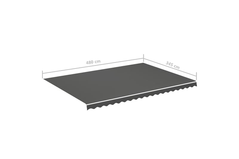 Markisväv antracit 5x3,5 m - Grå - Utemöbler - Solskydd - Markiser - Markistillbehör - Markisväv & markistyg