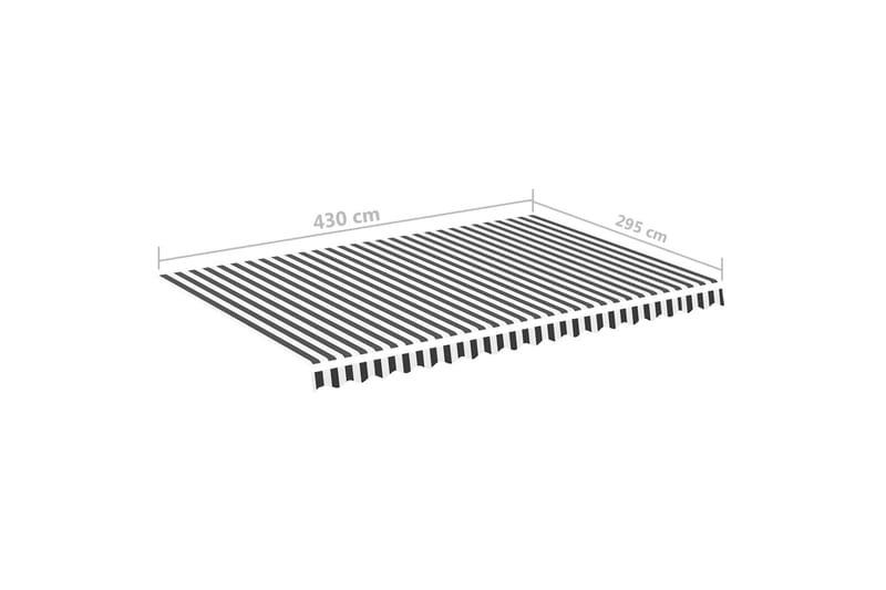Markisväv antracit och vit 4,5x3 m - Grå - Utemöbler - Solskydd - Markiser - Markistillbehör - Markisväv & markistyg