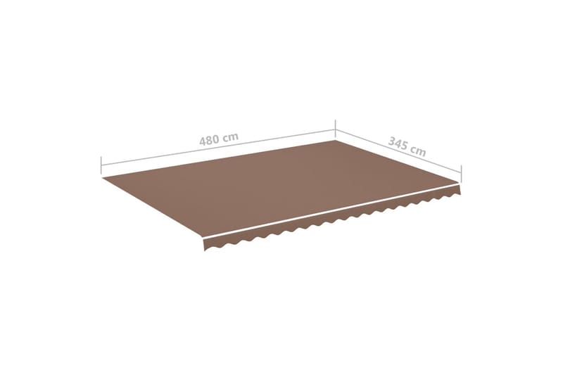Markisväv brun 5x3,5 m - Brun - Utemöbler - Solskydd - Markiser - Markistillbehör - Markisväv & markistyg