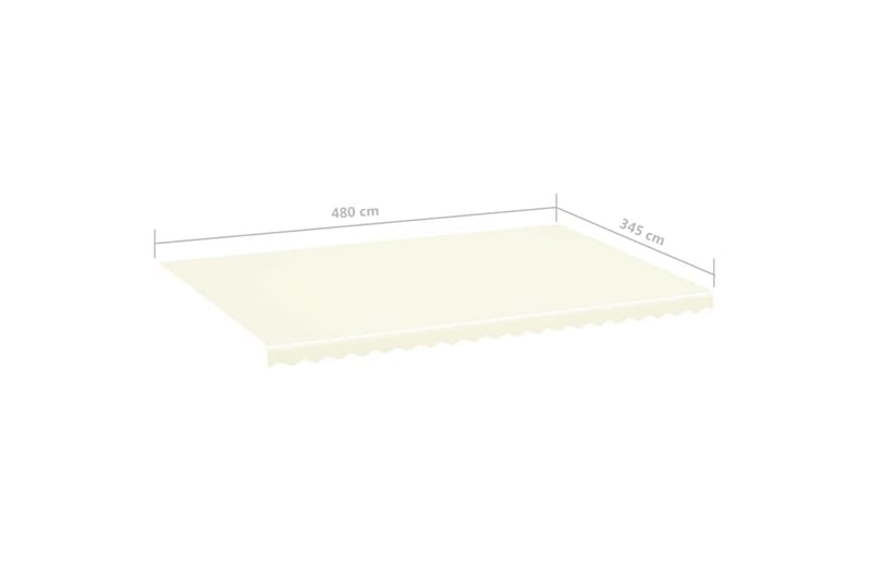 Markisväv gräddvit 5x3,5 m - Blå - Utemöbler - Solskydd - Markiser - Markistillbehör - Markisväv & markistyg