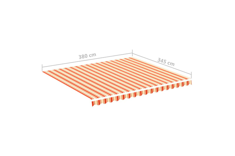 Markisväv gul och orange 4x3,5 m - Gul - Markiser - Markisväv & markistyg