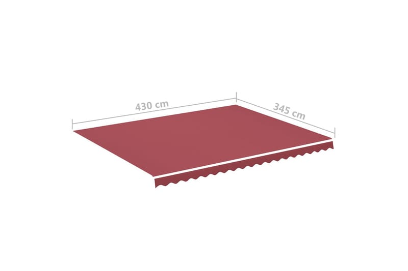 Markisväv vinröd 4,5x3,5 m - Röd - Utemöbler - Solskydd - Markiser - Markistillbehör - Markisväv & markistyg