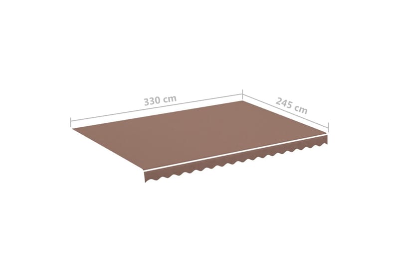 Markisväv brun 3,5x2,5 m - Brun - Utemöbler - Solskydd - Markiser