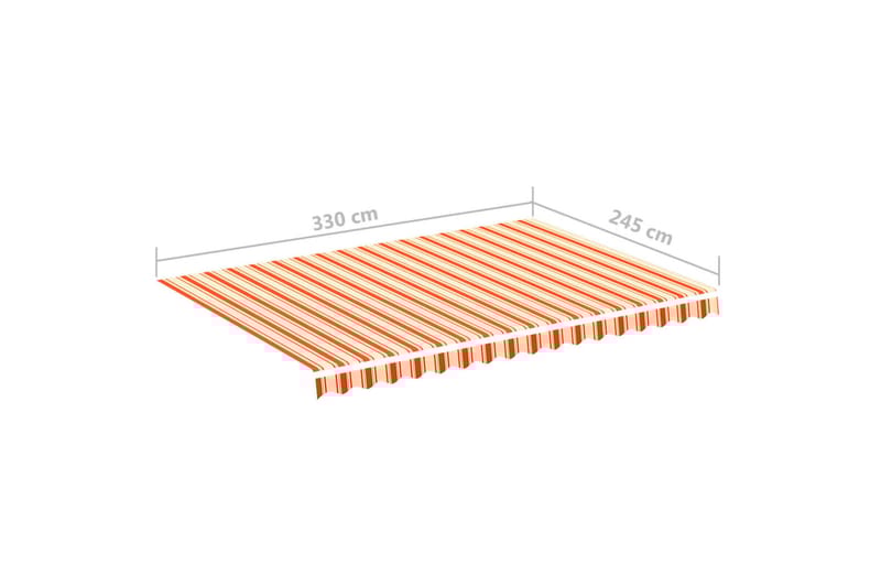 Markisväv gul och orange 3,5x2,5 m - Gul - Utemöbler - Solskydd - Markiser