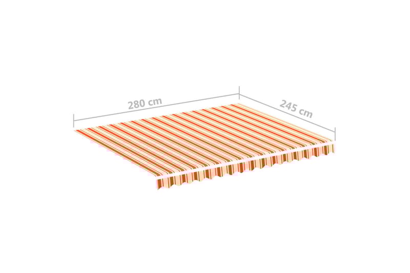 Markisväv gul och orange 3x2,5 m - Gul - Utemöbler - Solskydd - Markiser