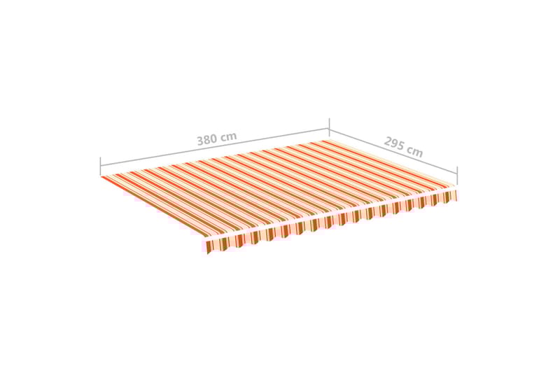 Markisväv gul och orange 4x3 m - Gul - Utemöbler - Solskydd - Markiser