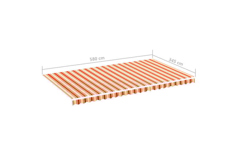 Markisväv gul och orange 6x3,5 m - Gul - Utemöbler - Solskydd - Markiser