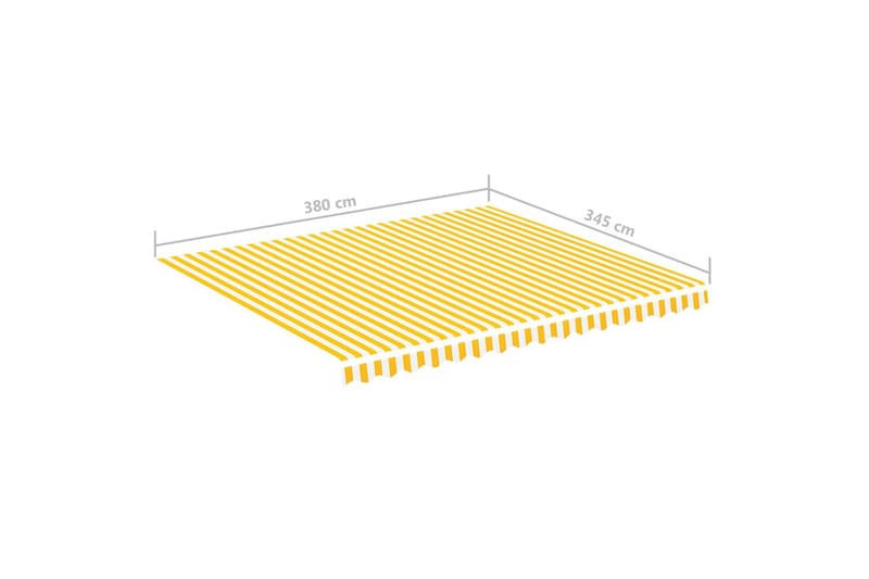 Markisväv gul och vit 4x3,5 m - Gul - Markiser - Markisväv & markistyg