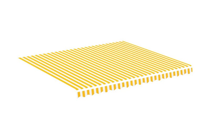 Markisväv gul och vit 4x3,5 m - Gul - Markiser - Markisväv & markistyg
