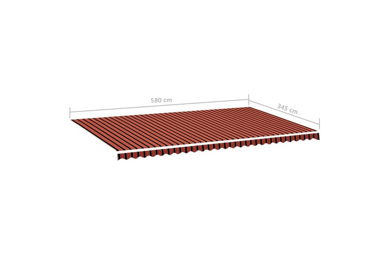 Markisväv orange och brun 6x3,5 m - Orange - Utemöbler - Solskydd - Markiser