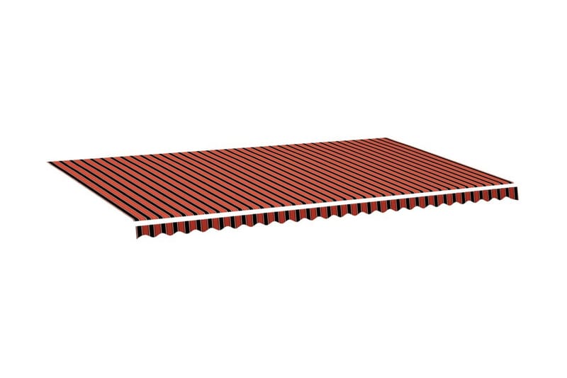Markisväv orange och brun 6x3,5 m - Orange - Utemöbler - Solskydd - Markiser