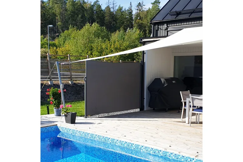 Marvell Sidomarkis 300 cm - Mörkgrå - Utemöbler - Solskydd - Markiser - Balkongmarkis