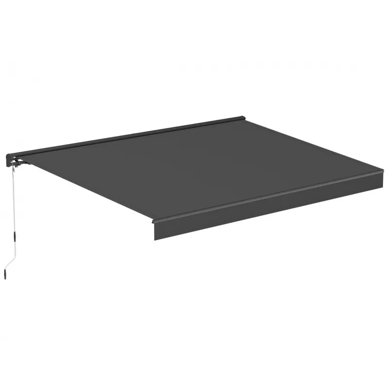 Terrassmarkis 3x2,5 m halvkassett | Motor & fjärrkontroll | Mörkgrå, undefined