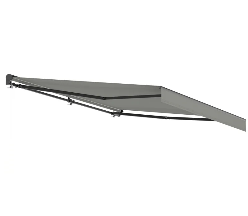 Terrassmarkis Halvkassett 3x2,5 m | Motor & fjärrkontroll | Ljusgrå - Ljusgrå - Utemöbler - Solskydd - Markiser - Balkongmarkis