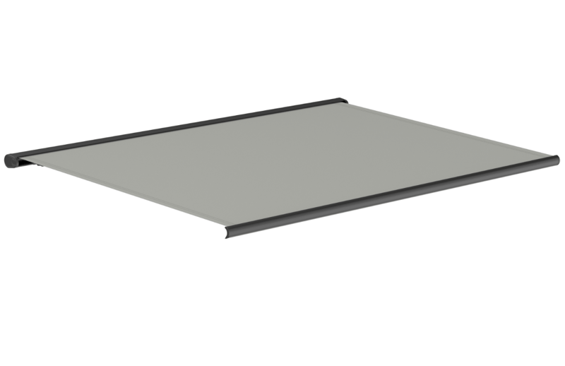 Terrassmarkis helkassett 3x2,5m | Motor & fjärrkontroll | Metalcraft - Ljusgrå, Svart - Utemöbler - Solskydd - Markiser - Balkongmarkis