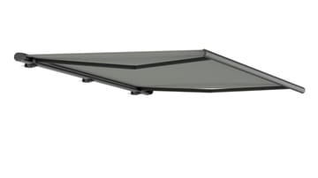 Terrassmarkis helkassett 4x3m | Motor & fjärrkontroll | Ljus grå - Ljusgrå, Svart - Utemöbler - Solskydd - Markiser - Balkongmarkis