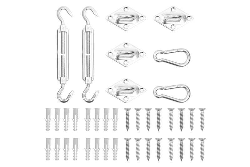 Monteringssats för solsegel 8 delar rostfritt stål - Solsegel
