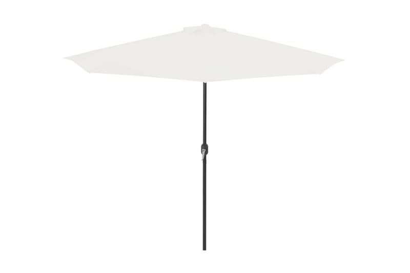 Balkongparasoll med aluminiumstolpe sand 300x150 cm halvrunt - Beige - Utemöbler - Solskydd - Parasoll - Balkongparasoll