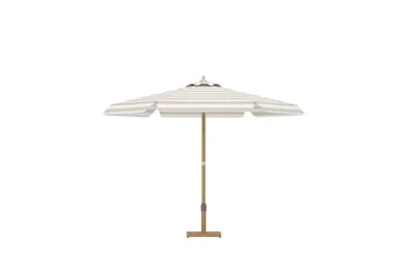 Parasoll Cerox 270 cm Utomhus - vit, randig - Utemöbler - Solskydd - Parasoll - Balkongparasoll
