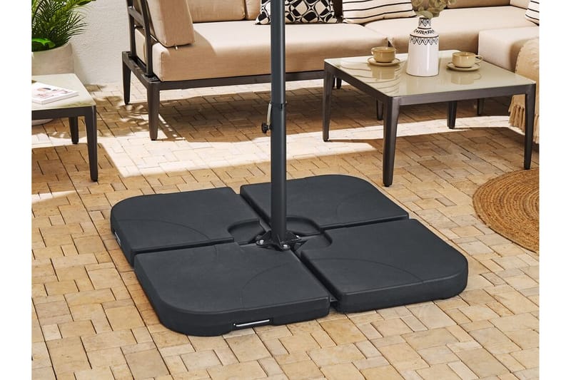 Bolu Parasollfot 100x100 cm - Svart - Utemöbler - Solskydd - Parasoll - Parasollfot
