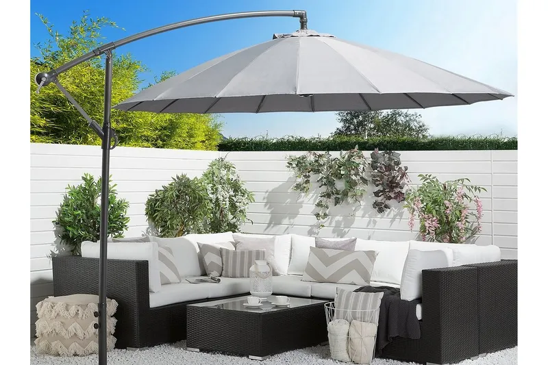 Calabria Ii Parasoll 235 cm - Grå - Utemöbler - Solskydd - Parasoll - Hängparasoll & frihängande parasoll