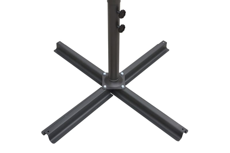 Dubbelt parasoll med stålstång 250x250 cm antracit - Grå - Utemöbler - Solskydd - Parasoll