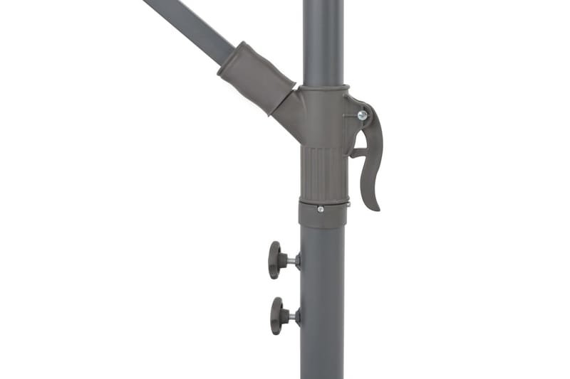 Frihängande parasoll med aluminiumstång 300 cm svart - Svart - Hängparasoll & frihängande parasoll
